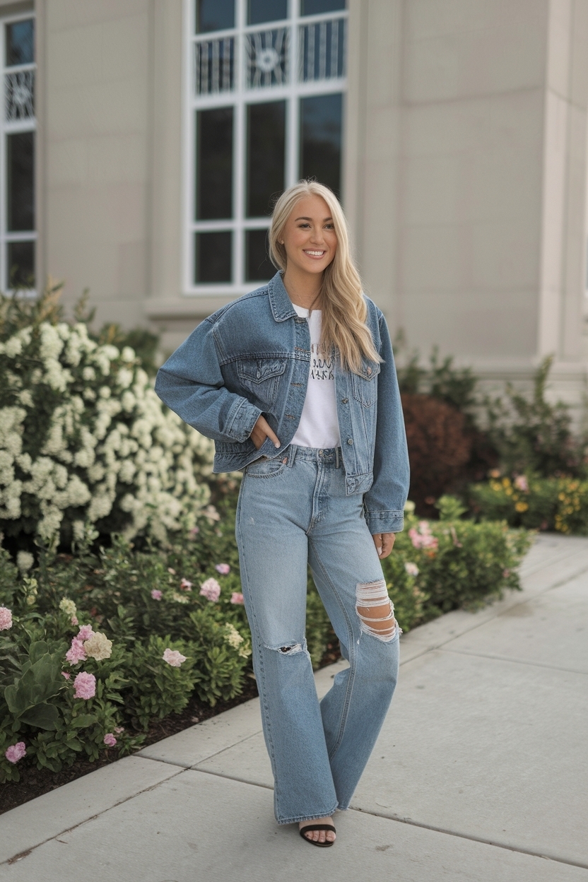 Senior Jeans Ideas for High Schools: Creative Styles outfit idea