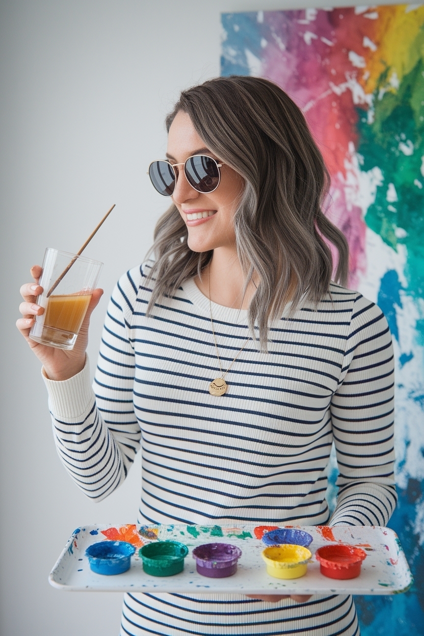 Sip and Paint Outfit Ideas for a Fun Evening Out outfit idea