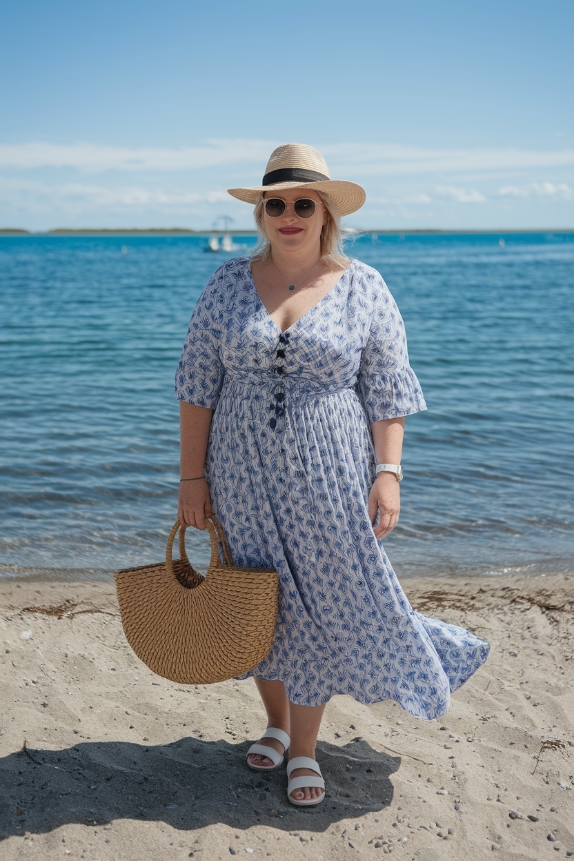 Summer Beach Outfit Women Over 40 Plus Size Ideas outfit idea