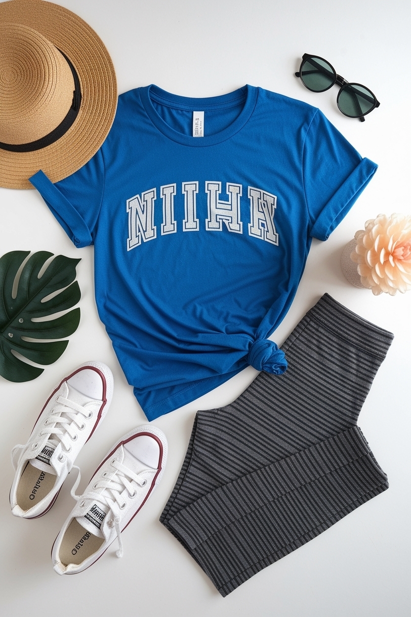 Casual T Shirt and Leggings Outfit for Effortless Style outfit idea