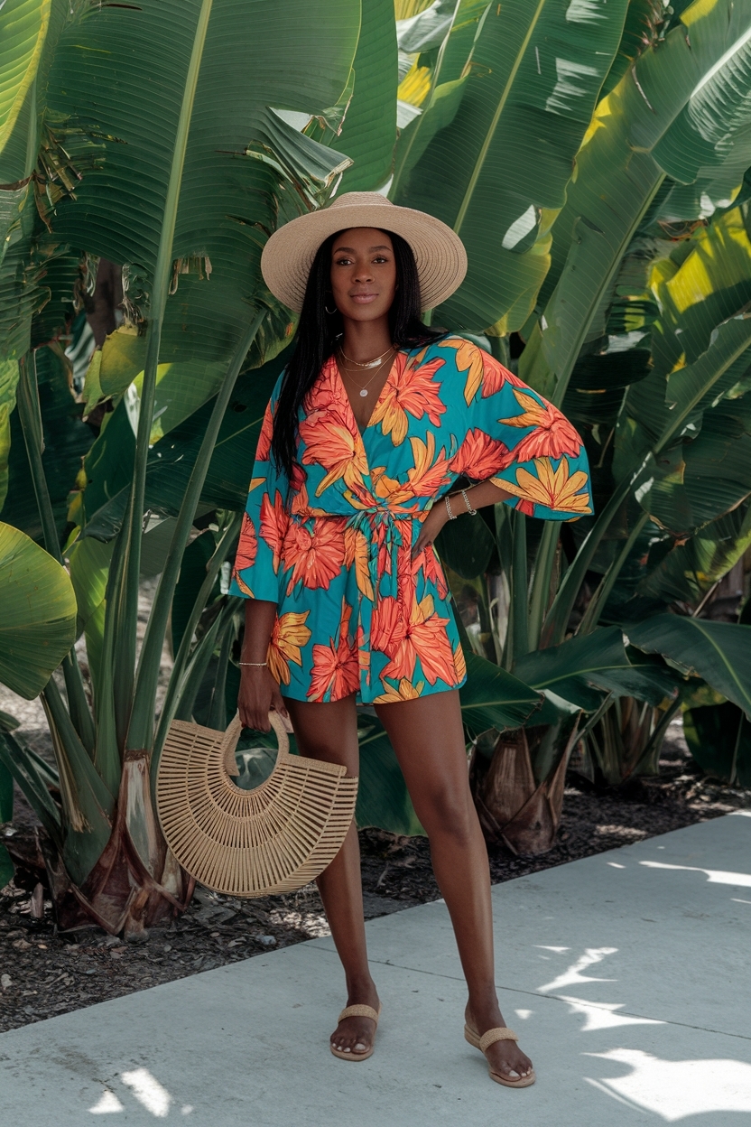 H2: Vibrant Tropical Vacation Outfits for Black Women outfit idea