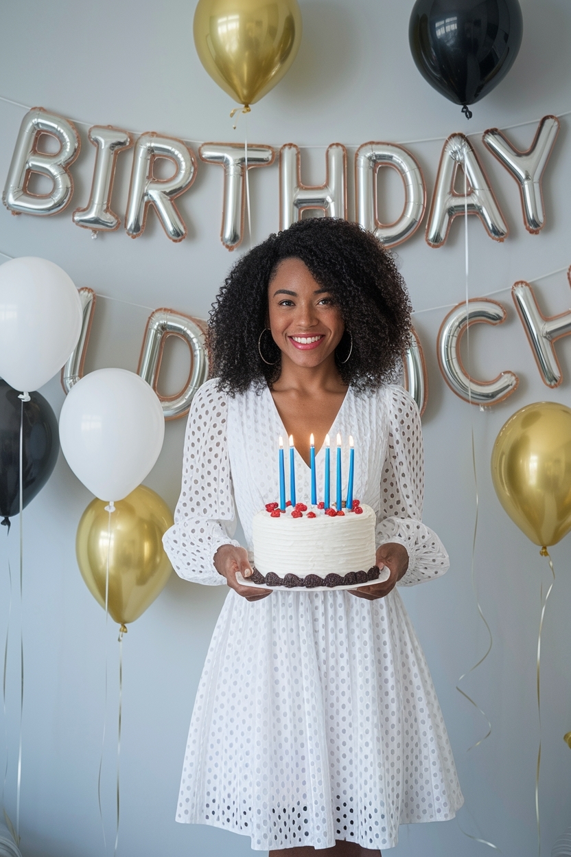 White Birthday Dress Options for Black Women’s Style outfit idea