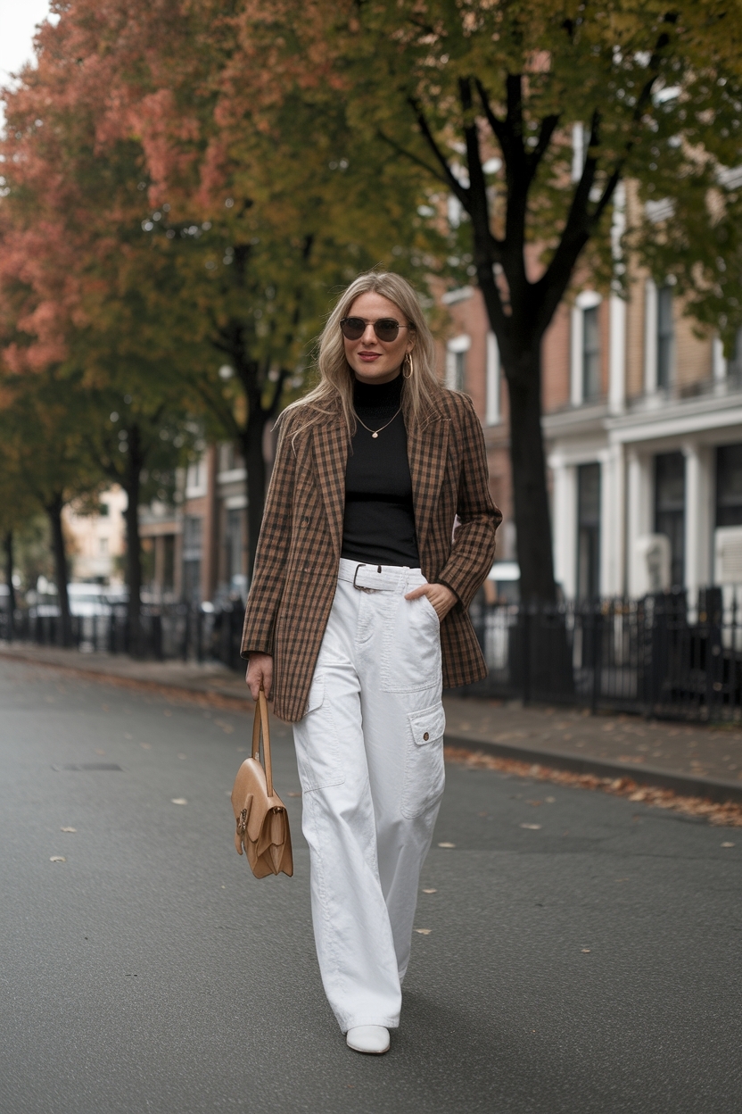 White Cargo Pants Outfit Fall: Brighten Up Your Wardrobe outfit idea