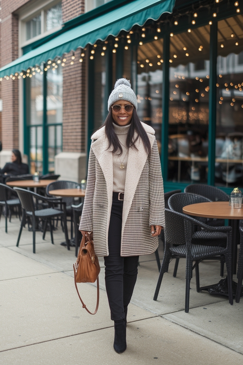 Winter Brunch Outfit Black Women Fashion Inspiration outfit idea