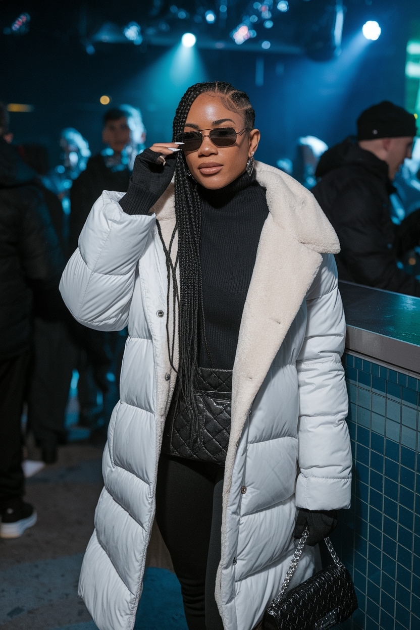 Elegant Winter Night Club Outfits for Black Women outfit idea