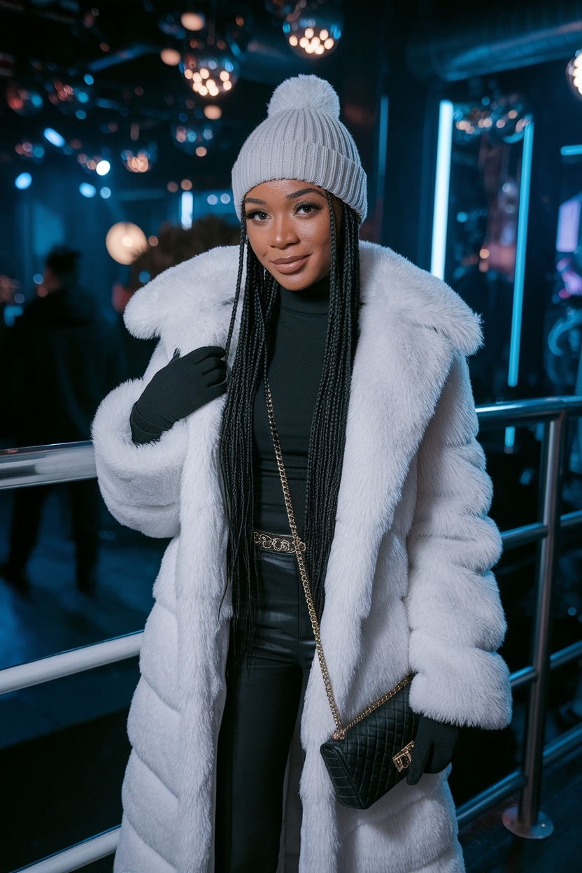Winter Night Club Outfits Black Woman: Chic and Cozy Looks outfit idea