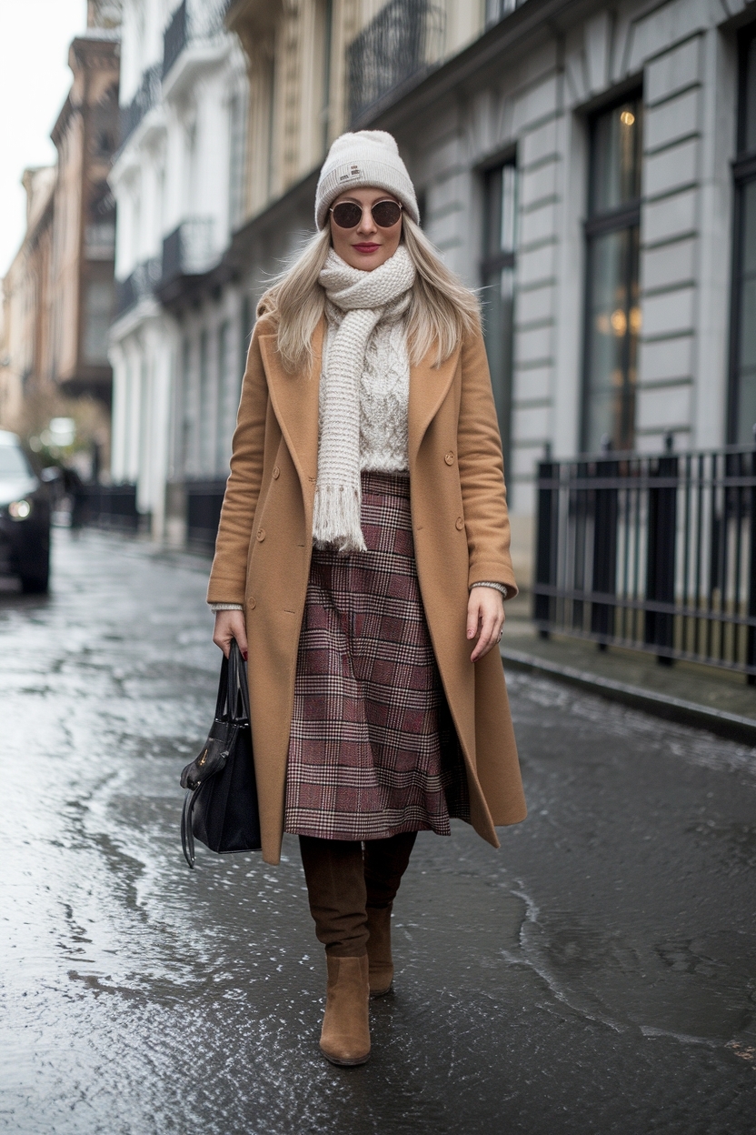 Chic Winter Skirt Outfit Cold Weather Combinations outfit idea